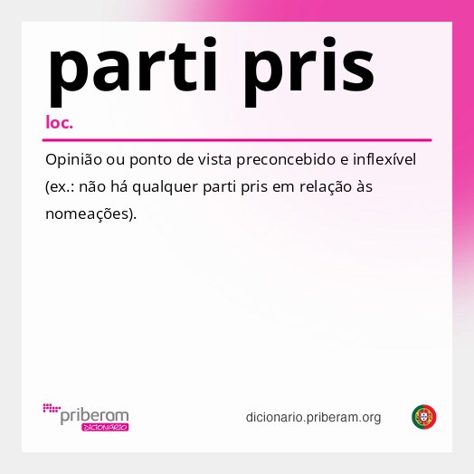 Significado de parti pris